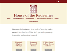 Tablet Screenshot of houseoftheredeemer.org